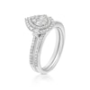 Thumbnail Image 2 of Perfect Fit 9ct White Gold 0.50ct Diamond Pear Cluster Bridal Set