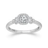 Thumbnail Image 1 of Emmy London 9ct White Gold Halo 0.33ct Total Diamond Ring