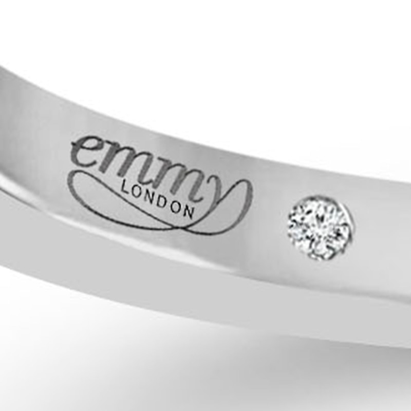 Main Image 4 of Emmy London 9ct White Gold Halo 0.33ct Total Diamond Ring