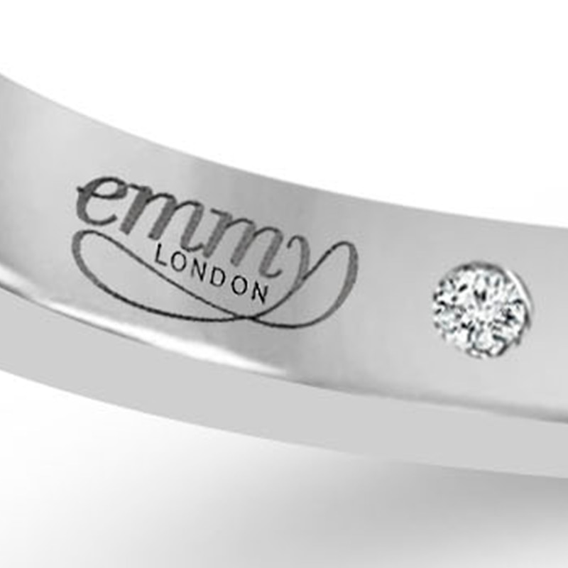Main Image 4 of Emmy London 18ct White Gold 0.50ct Diamond Princess Halo Ring