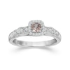 Thumbnail Image 0 of Emmy London 18ct White Gold Morganite 0.13ct Diamond Ring