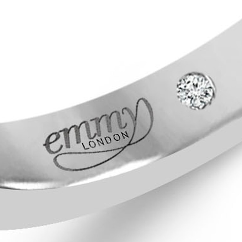 Emmy London 18ct White Gold Morganite 0.13ct Diamond Ring