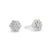 Thumbnail Image 0 of Sterling Silver 0.10ct Diamond Flower Cluster Stud Earrings