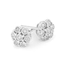 Thumbnail Image 2 of Sterling Silver 0.10ct Diamond Flower Cluster Stud Earrings