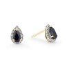 Thumbnail Image 1 of 9ct Yellow Gold Sapphire Pear Stud Earrings