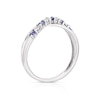 Thumbnail Image 3 of 9ct White Gold Tanzanite & Diamond Crossover Ring