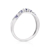 Thumbnail Image 2 of 9ct White Gold Tanzanite & Diamond Crossover Ring