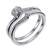 Thumbnail Image 1 of 9ct White Gold Diamond Shaped Band