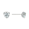 Thumbnail Image 1 of 9ct White Gold Cubic Zirconia 5mm Heart Stud Earrings