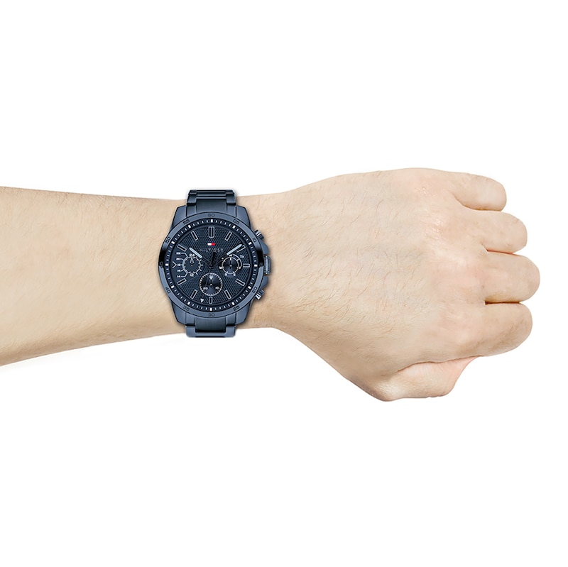 Main Image 3 of Tommy Hilfiger Men's Blue IP Bracelet Watch