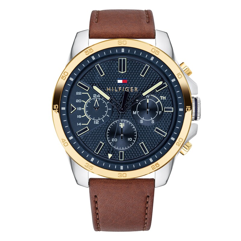 Tommy Hilfiger Men's Brown Leather Strap Watch