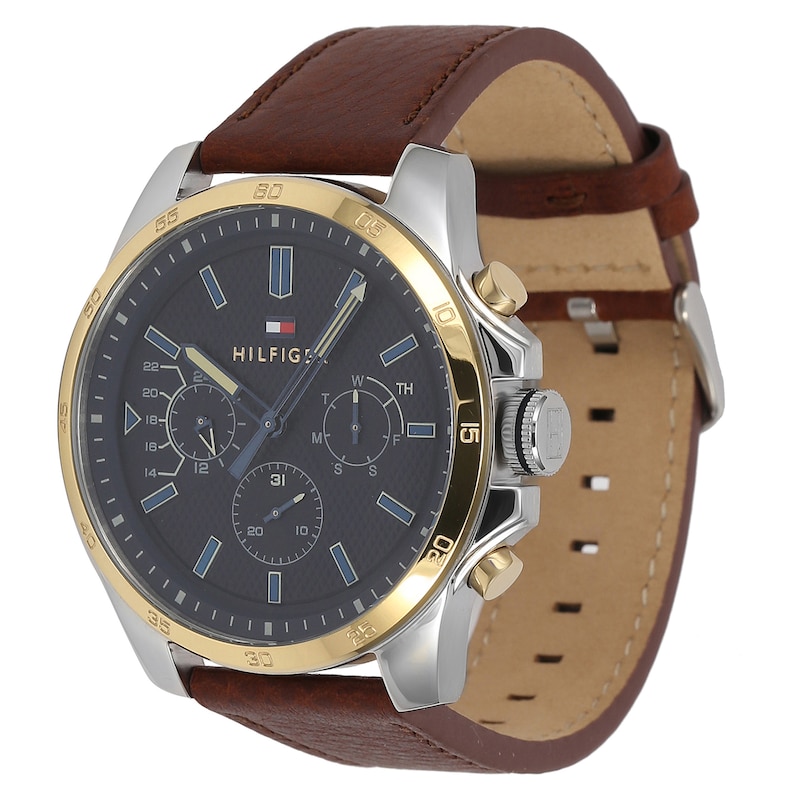 Tommy Hilfiger Men's Brown Leather Strap Watch