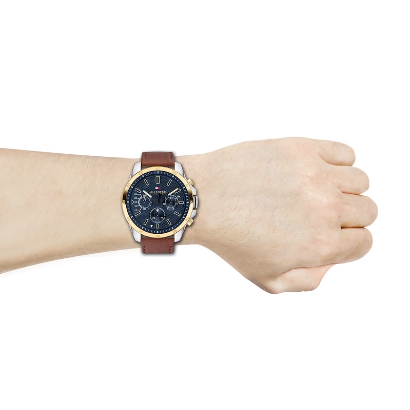 Main Image 4 of Tommy Hilfiger Men's Brown Leather Strap Watch