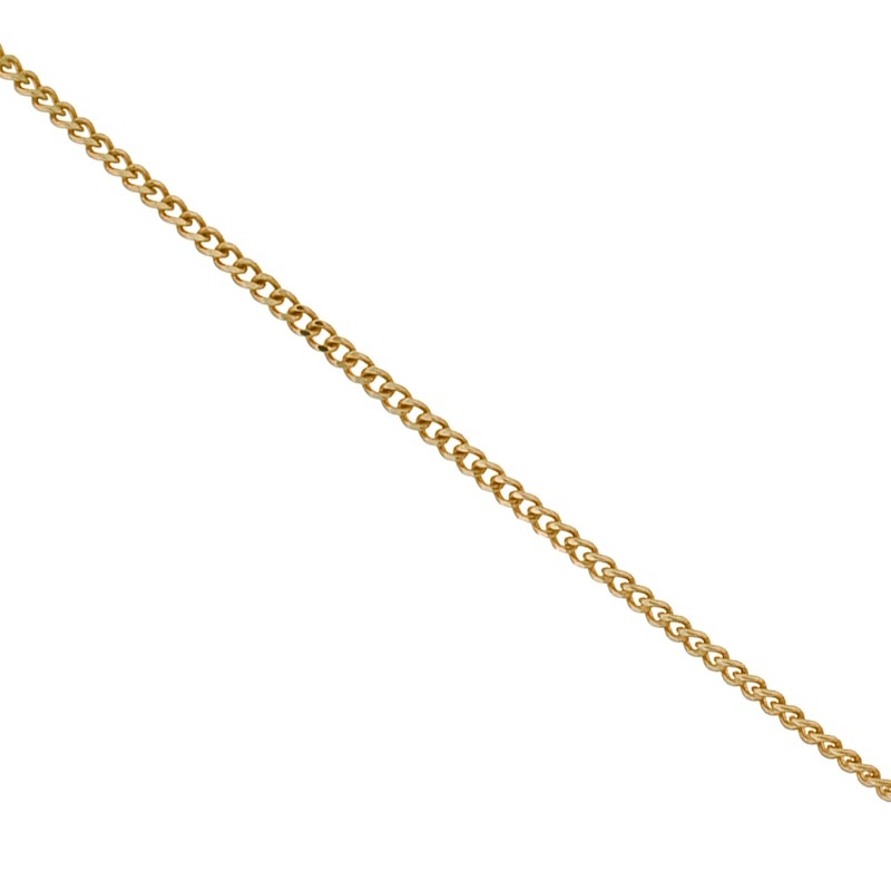 Main Image 1 of 9ct Yellow Gold Solid 20" Dainty Curb Chain