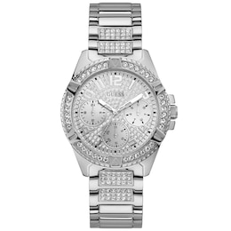 Guess Glitz Ladies' Crystal Stainless Steel Bracelet Watch