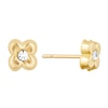 Thumbnail Image 0 of Children's 9ct Yellow Gold Crystal Flower Stud Earrings