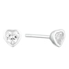 Thumbnail Image 0 of Children's Silver Cubic Zirconia Heart Stud Earrings