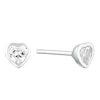 Thumbnail Image 1 of Children's Sterling Silver Cubic Zirconia Heart Stud Earrings