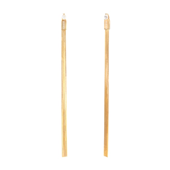Guess Gold Tone Mini Crystal Drop Earrings