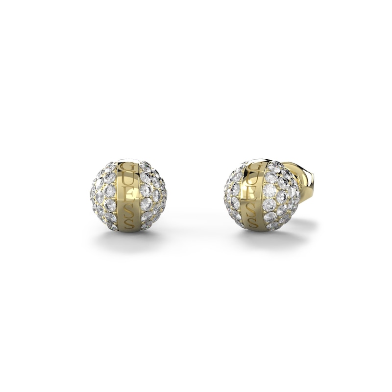 Main Image 1 of Guess Gold Tone Crystal Bead Stud Earrings