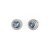 Thumbnail Image 1 of Guess Silver Tone Blue Heart Crystal Stud Earrings