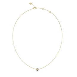 Guess Gold Tone Crystal Bead Necklace