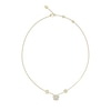 Thumbnail Image 1 of Guess Gold Tone 4G Logo & Pave Flower Necklace