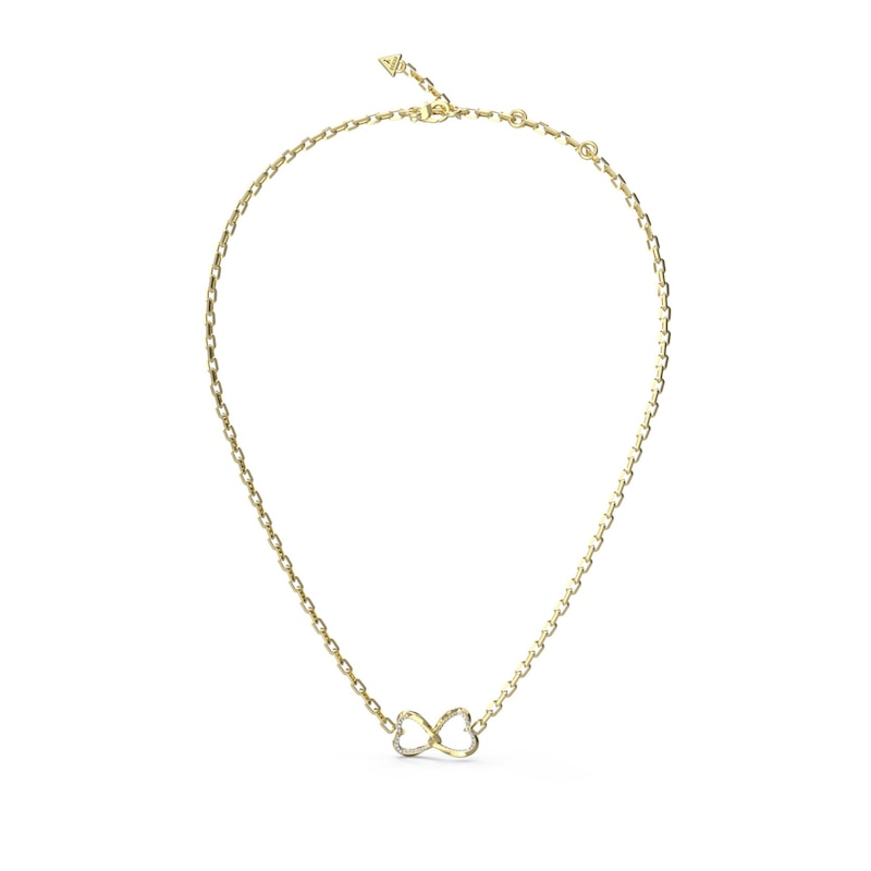Main Image 1 of Guess Gold Tone Mon Amour Two Hearts 16-18" Necklace