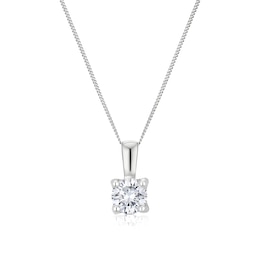 9ct White Gold 0.50ct Lab Grown Diamond Necklace