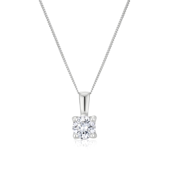 9ct White Gold 0.50ct Lab Grown Diamond Necklace