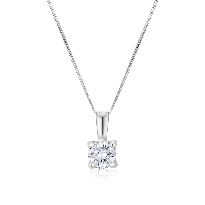 Main Image 1 of 9ct White Gold 0.50ct Lab Grown Diamond Necklace