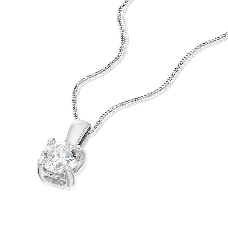 Main Image 2 of 9ct White Gold 0.50ct Lab Grown Diamond Necklace