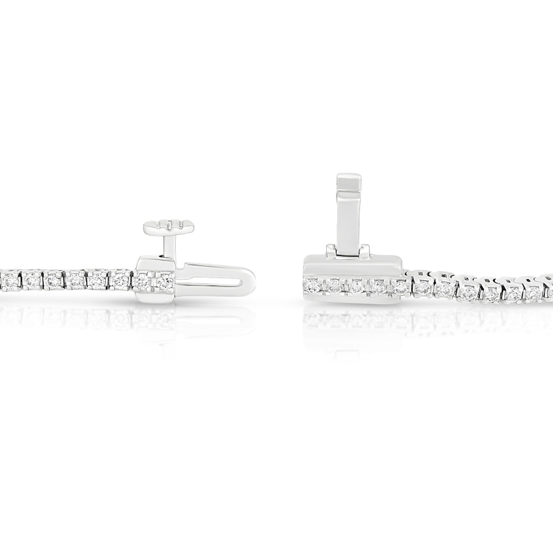 Main Image 3 of 9ct White Gold 1ct Lab Grown Diamond Tennis Bracelet