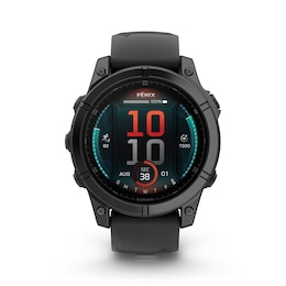 Garmin fēnix® E Amoled 47mm Slate Grey Steel Case Black Strap Smart Watch