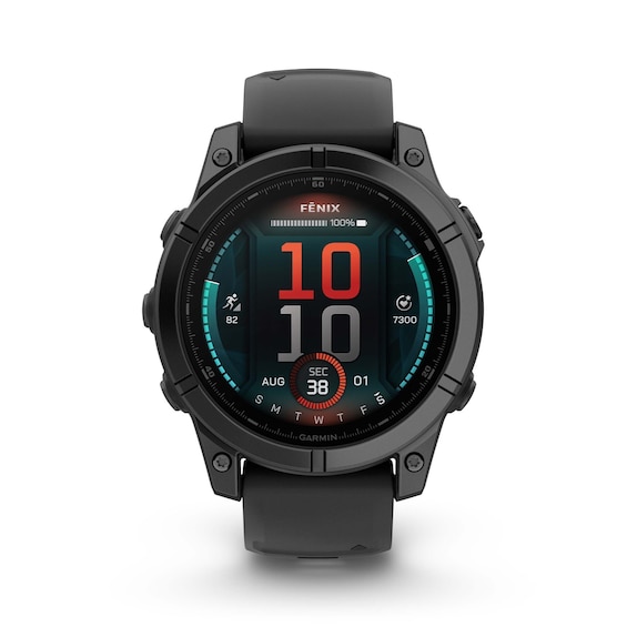 Garmin f?nix E Amoled 47mm Slate Grey Steel Case Black Strap