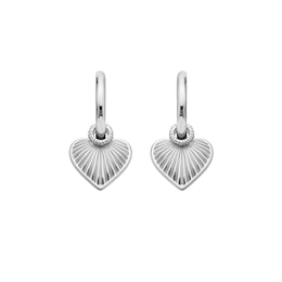 Hot Diamonds Sterling Silver Essence Heart Huggie Earrings