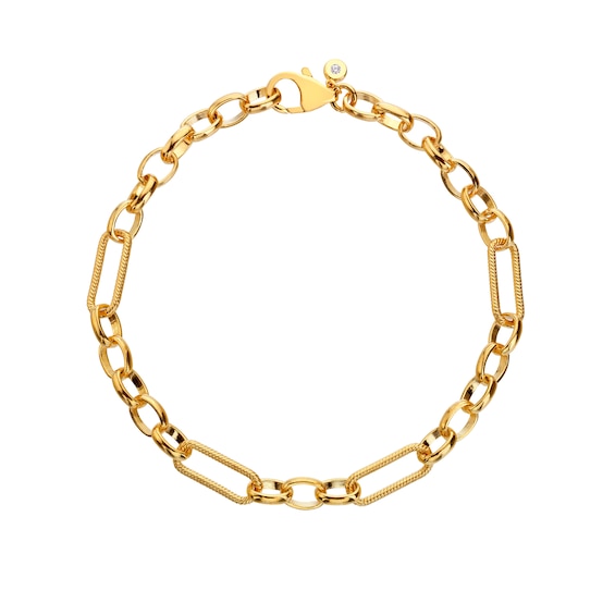 Hot Diamonds X Tasha Ghouri 9ct Gold Plated Statement Link Bracelet