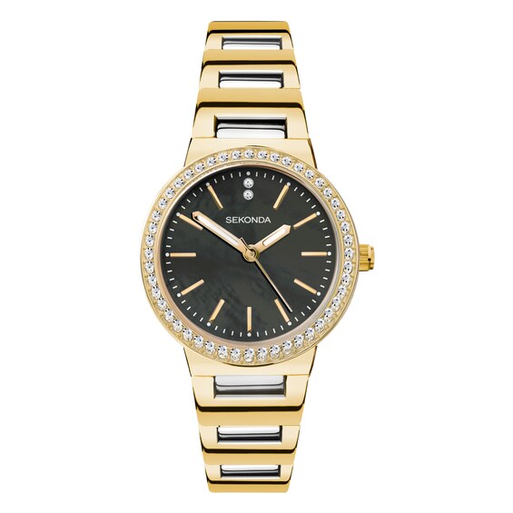 Sekonda Ladies' Grey Dial Two Tone Bracelet Watch