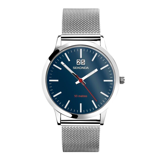 Sekonda Men's Blue Dial Mesh Strap Watch