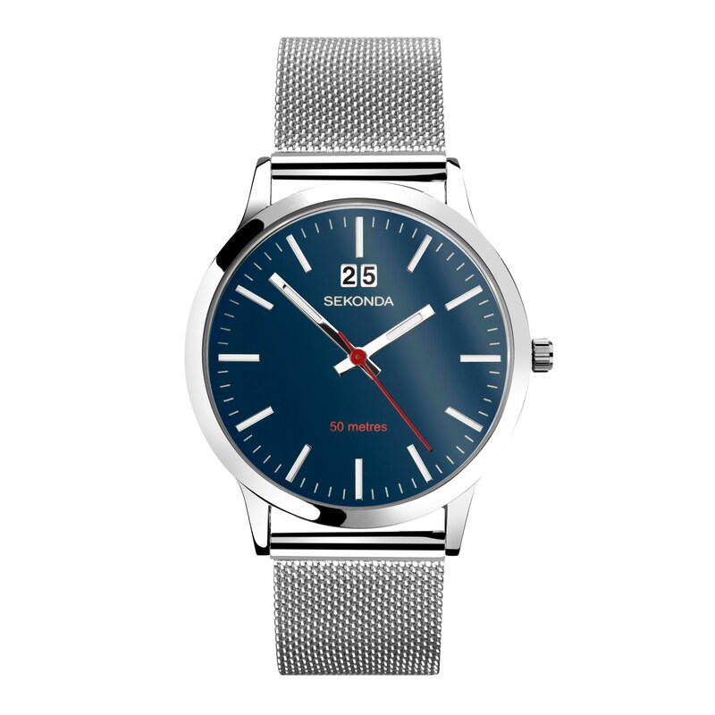 Main Image 1 of Sekonda Men's Blue Dial Mesh Strap Watch