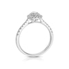Thumbnail Image 3 of 14ct White Gold 0.40ct Diamond Pear Double Halo Ring