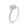 Thumbnail Image 2 of 9ct White Gold 0.40ct Diamond Round Double Halo Ring