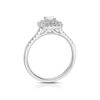Thumbnail Image 3 of 9ct White Gold 0.40ct Diamond Cushion Double Halo Ring