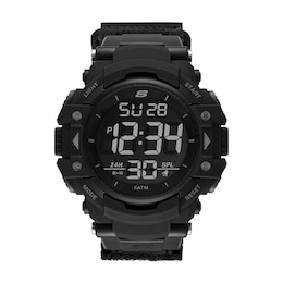 Skechers Keats Men's Digital Dial Black Nylon Strap Watch