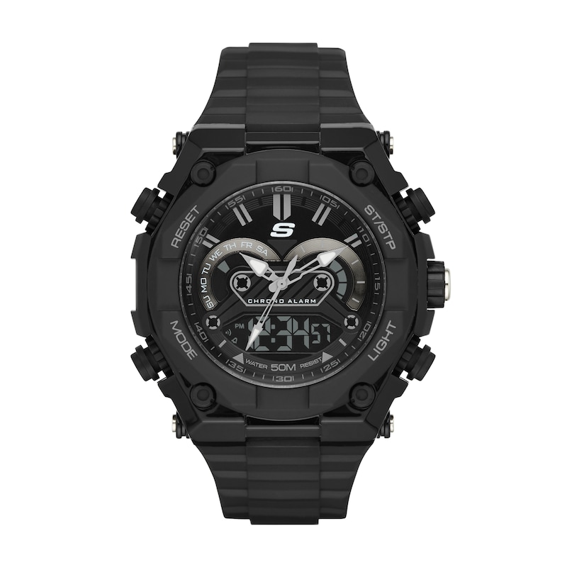 Main Image 1 of Skechers El Segundo Men's Chronograph Dial Black Plastic Strap Watch
