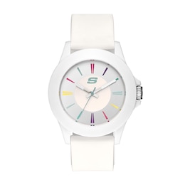 Skechers Rosecrans Ladies' All White Silicone Strap Watch