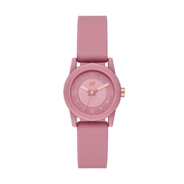 Skechers Rosecrans Ladies' All Hot Pink Silicone Strap Watch