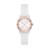 Thumbnail Image 1 of Skechers Anaheim Ladies' Rose Bezel White Silicone Strap Watch