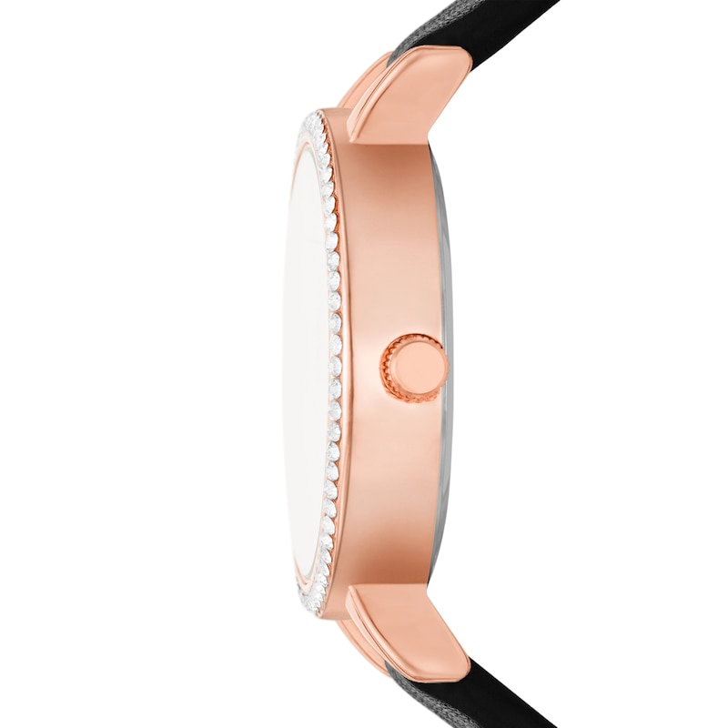 Main Image 2 of Skechers Ladies' Rose Tone Dial Black Silicone Strap Watch With 4 Matching Bracelets