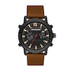 Thumbnail Image 1 of Skechers Redlands Men's Black Dual Digital Dial Brown Leather Strap Watch